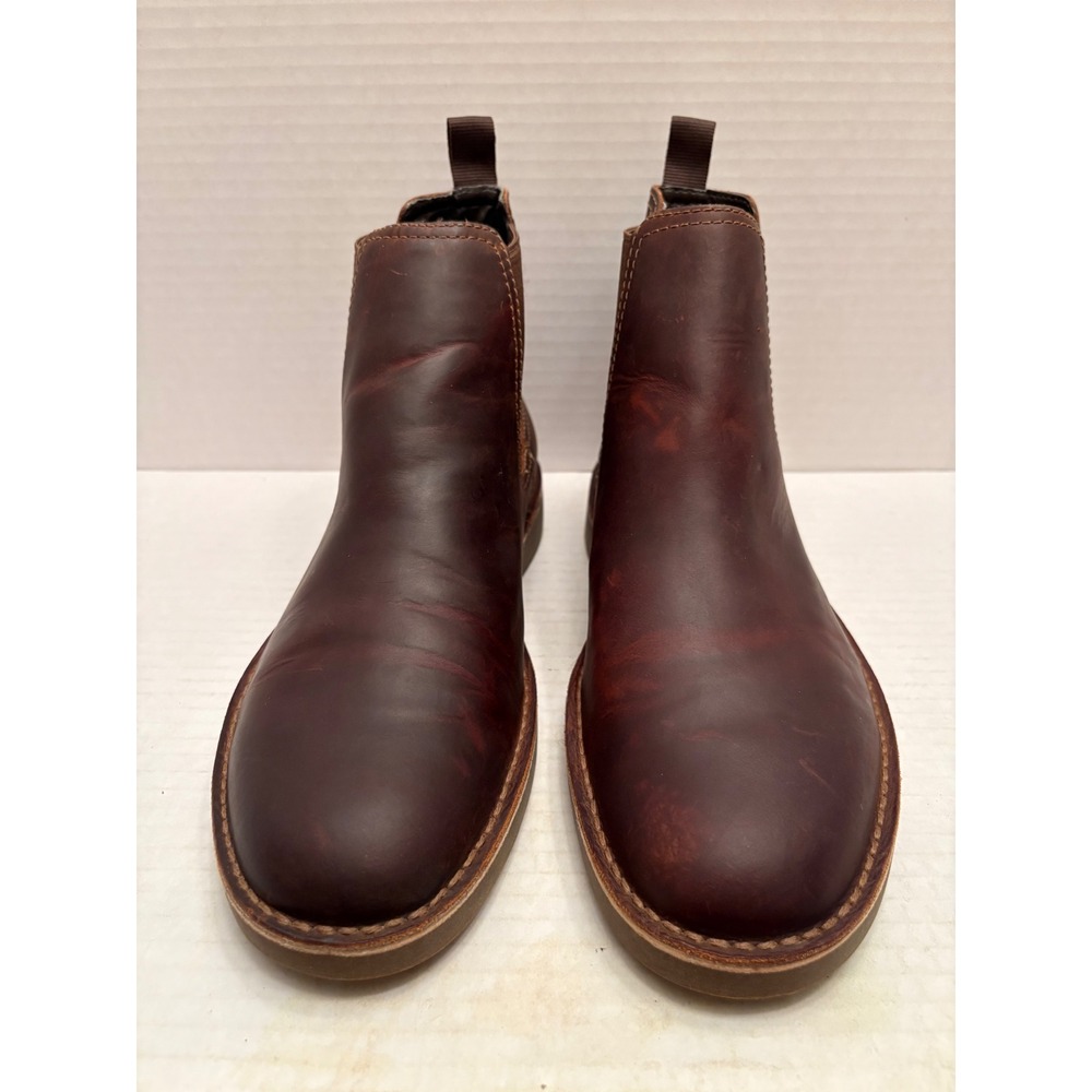 Clarks Morris Peak Mens Dark Brown Leather Chelsea Boots Size 10 M
